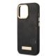 6. Etui Guess Peony Logo Plate MagSafe na iPhone 13 Pro / iPhone 13 - czarne