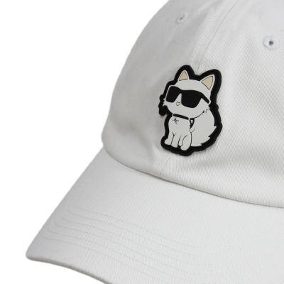 6. Czapka z daszkiem Karl Lagerfeld Paris Choupette Strapback Biała - L5WH7944 wht