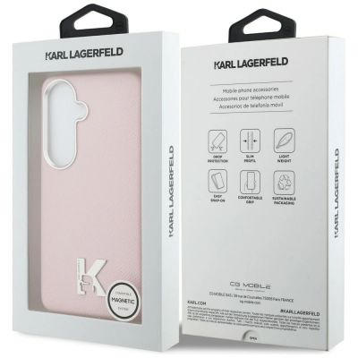 8. Etui Karl Lagerfeld K Metal Logo MagSafe na Samsung Galaxy S26 - różowe