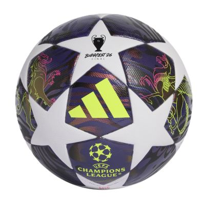 Piłka nożna adidas UCL 25/26 Final League J350 fioletowo-biała JX9098
