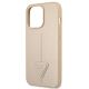 6. Etui Guess Saffiano Triangle Logo na iPhone 13 Pro / iPhone 13 - beżowe