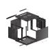3. LANBERG SZAFA WISZĄCA RACK 19" 9U 600X600 DRZWI METALOWE CZARNA (FLAT PACK) WF01-6609-00B