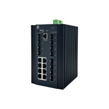 LevelOne Industrial L2+ Managed Switch 20-portowy/IP40+DIN 2,5 Gb/s