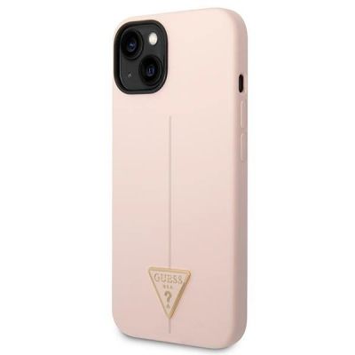 2. Etui Guess Silicone Triangle na iPhone 14 Plus - różowe