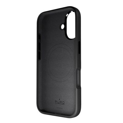 2. Etui silikonowe Puro Icon Mag Pro MagSafe do iPhone 16 - czarne