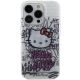 3. Etui Hello Kitty IML Kitty On Bricks Graffiti na iPhone 14 Pro - białe