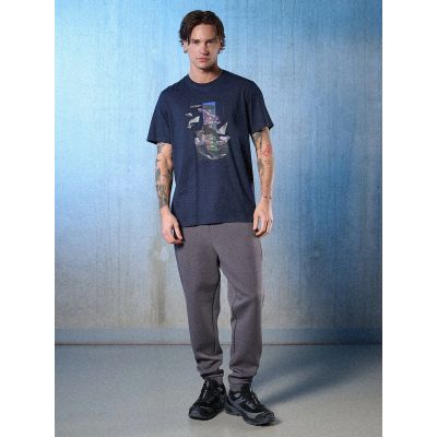 7. T-shirt regular z nadrukiem męski 4F 4FRSS26TTSHM3659-31S