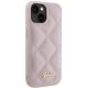 4. Etui Guess Quilted Metal Logo na iPhone 15 - różowe
