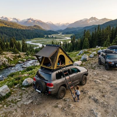 35. Namiot dachowy Offlander Triangle Slim Coyote OFF_RTT_SLIM