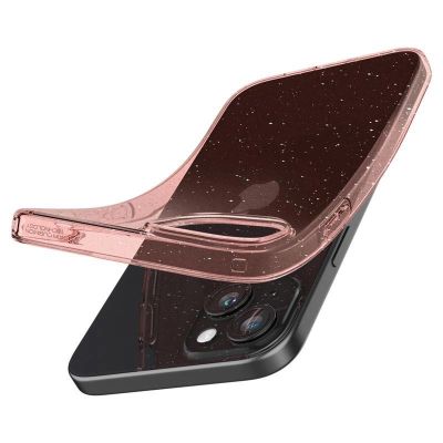 15. Etui Spigen Liquid Crystal Glitter na iPhone 15 Plus - różowo-przezroczyste