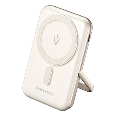 10. Bezprzewodowy magnetyczny powerbank Vention 20W PD 10000 mAh biały