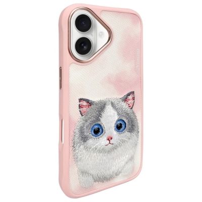 2. Etui Nimmy Big Eyed Pet 2.0 Cat na iPhone 16 - różowe