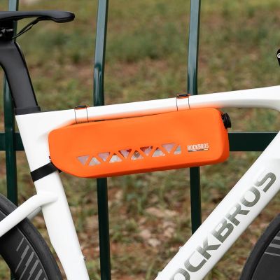 3. Torba rowerowa Rockbros AS-140 ROAD TO SKY wodoodporna pod ramę 1,7 l - pomarańczowa