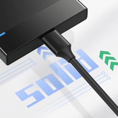 6. Kabel Ugreen US130 10843 USB-A 3.0 - micro USB-B 2m - czarny