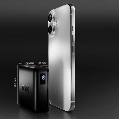 13. Powerbank SBS HD 30W 10000mAh USB-C z wyświetlaczem LCD - czarny