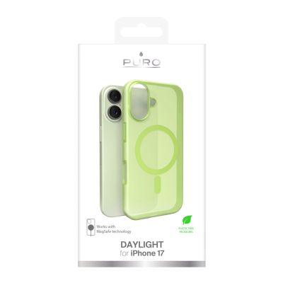 2. Etui silikonowe Puro Daylight kompatybilne z Magsafe na iPhone 17 - półprzezroczyste zielone