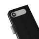 9. Etui Puro Wallet Stand na iPhone 17 Air z ekoskóry, z klapką, portfelem i funkcją podstawki - czarne