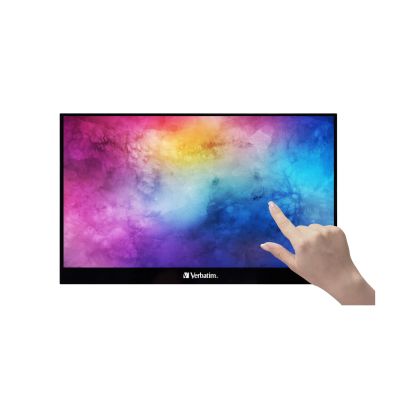 5. Monitor komputerowy Verbatim 49593 43,9 cm (17.3") 1920 x 1080 px Full HD LCD Ekran dotykowy Czarny