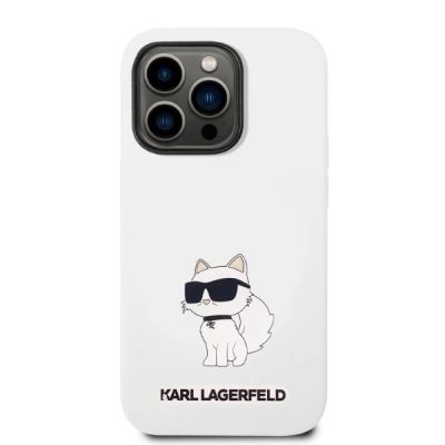 3. Etui Karl Lagerfeld Silicone Choupette na iPhone 14 Pro - białe