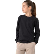 Koszulka dla dziewczynki Longsleeve 4F F460 głęboka czerń 4FJWMM00TLONF460 20S