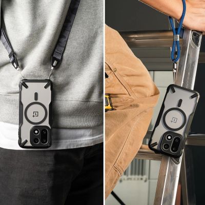 8. Etui Ringke Fusion X Magnetic MagSafe na OnePlus 15 - przezroczysto-czarne