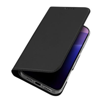 5. Etui Dux Ducis Skin Pro na iPhone 16 Pro z klapką i miejscem na kartę - czarne