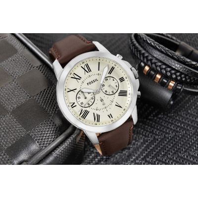 5. Zegarek Męski FOSSIL Grant Leather FS4735 + BOX