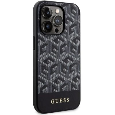 4. Etui Guess GCube Stripes MagSafe na iPhone 14 Pro Max - czarne