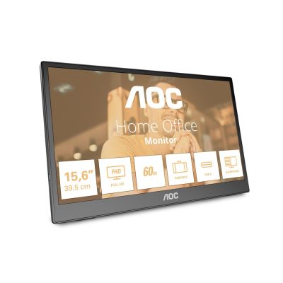 AOC 16T3EA przenośny telewizor / monitor Czarny 39,6 cm (15.6") 1920 x 1080 px