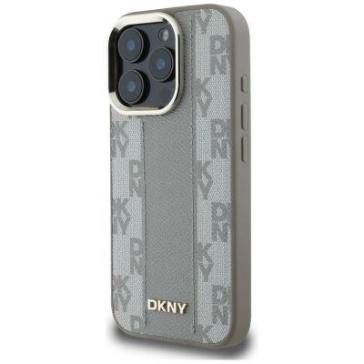 2. Etui DKNY Checkered Pattern Magsafe na iPhone 16 Pro Max - beżowe