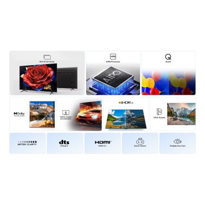 6. Telewizor TCL 75P79K QLED 75" 4K Ultra HD Google TV Dolby Atmos DVB-T2 Metaliczny