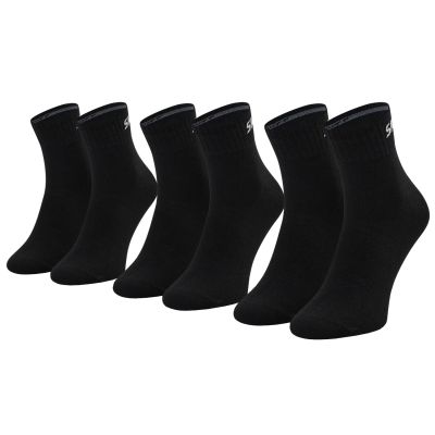 Skechers 3PPK Unisex Mesh Ventilation Quarter Socks SK42017-9999 Czarne 35-38