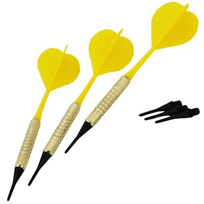 12. RZUTKI LOTKI PLASTIKOWE DART 3SZT BEZPIECZNE BEST SPORTING - ŻÓŁTE