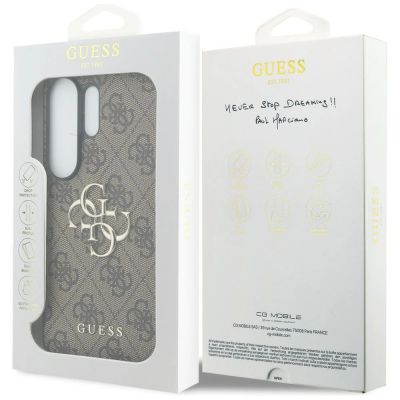 8. Etui Guess 4G Big Metal Logo do Samsung Galaxy S26 Ultra - brązowe