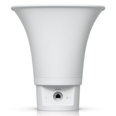 11. Zewnętrzny klakson Ubiquiti PoE 120 dB przeznaczony do pracy w każdych warunkach atmosferycznych