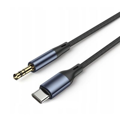 Kabel Wozinsky WAK-CJ USB-C do mini jack 3.5 mm adapter DAC 1 m - szary