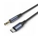 Kabel Wozinsky WAK-CJ USB-C do mini jack 3.5 mm adapter DAC 1 m - szary