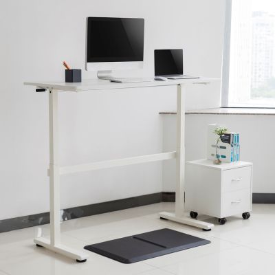 6. Biurko ręczna regulacja wys  Ergo Office, max 40 kg, max wys 117cm,  z blatem do pracy stojąco siedzącej, ER-401 W