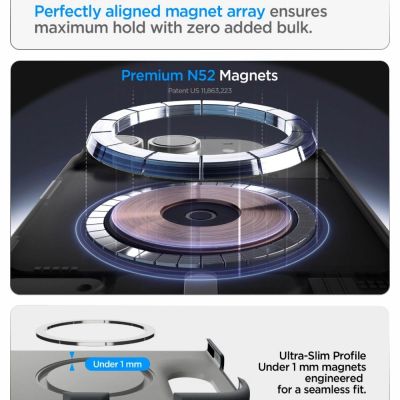 11. Etui Spigen Nano Pop MagSafe na iPhone Duo - czarno-szare