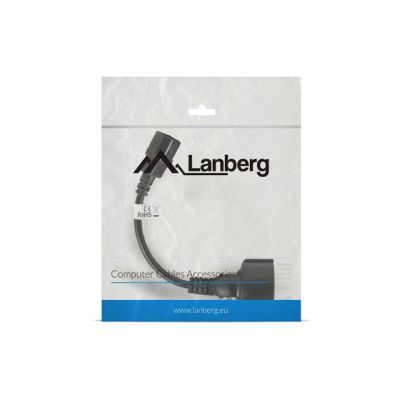 4. LANBERG PRZEDŁUŻACZ KABLA ZASILAJĄCEGO IEC 320 C14 -> SCHUKO(F), 20CM