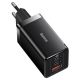 2. Szybka ładowarka sieciowa GaN 2xUSB C 1xUSB 65W Baseus GaN5 Pro + kabel USB C - USB C 100W - czarna