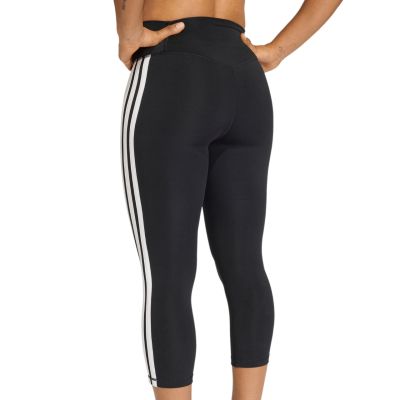 5. Legginsy damskie adidas 3/4 Optime Essentials Workout 3-Stripes czarne KE6062
