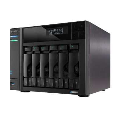 11. NAS Asustor AS6706T; Tower; 6x (3.5" SATA HDD/ 2.5" SSD); Intel Celeron N5105; 8GB DDR4 SODIMM (max. 16GB), 2x 2.5GbE, 4x M.2 2280 NVMe PCIe 3.0, 2x USB 3.2 Gen, 1x HDMI 2.0b, 1x optional 10 GbE card