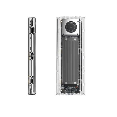 3. Kieszeń dyskowa Orico TCM2-G20 M.2 NVME USB-C 3.2 20Gb/s - srebrna/przezroczysta