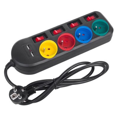 8. MACLEAN LISTWA ZASILAJĄCA 4 GNIAZDA 2XUSB MCE229B