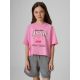 T-shirt boxy z nadrukiem dziewczęcy 4F 4FJRAW26TTSHF4239-56S