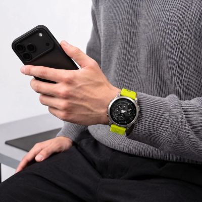 5. Pasek Tech-Protect Iconband Pro na Garmin Fenix 5X / 5X Plus / 6X / 6X Pro / 7X / 8 / 8 Pro / 9 / 9 Pro (47 mm) - limonkowo-czarny