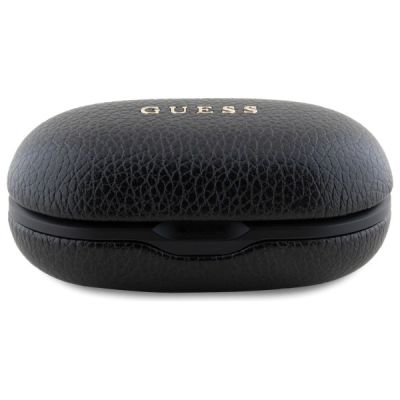 4. Słuchawki Bluetooth Guess Grained Classic Logo TWS + stacja dokująca - czarne