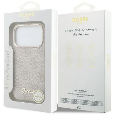 8. Etui Guess 4G Script MagSafe na iPhone 17 Pro Max - różowe