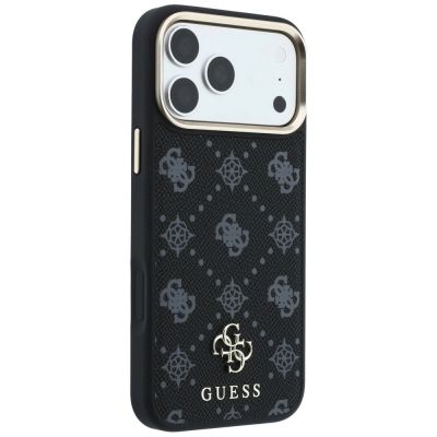 4. Etui Guess Peony 4G Small Logo MagSafe na iPhone 17 Pro Max / 18 Pro Max - czarne
